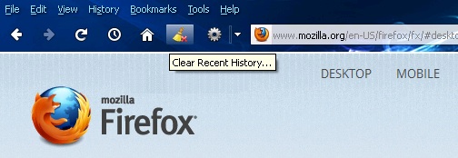 Clear Recent History 1.1 : Main window