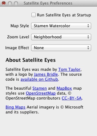 Satellite Eyes 1.2 : Preferences