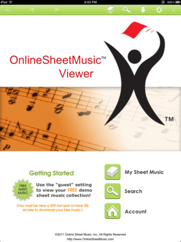 Online Sheet Music Viewer 1.1 : General View