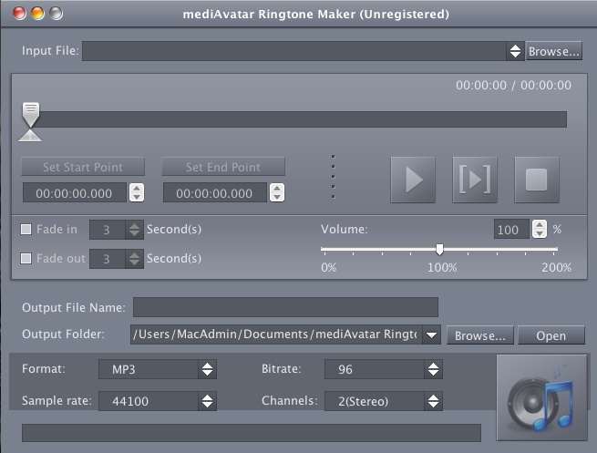 mediAvatar Ringtone Maker 2.0 : Main Window