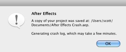 AE Suicide - After Effects Crash Recovery 1.0 : Main window