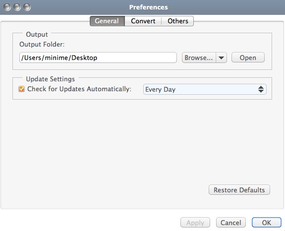 Xilisoft Audio Converter 6.5 : Program Preferences