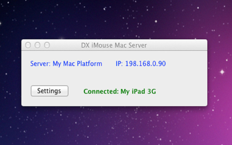 DX iMouse Server 1.1 : DX iMouse Server screenshot
