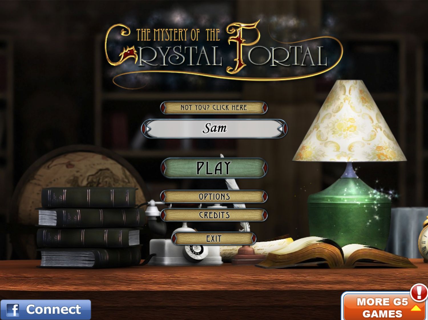 The Mystery of the Crystal Portal 1.3 : Menu