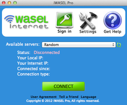 iWASEL 0.3 : Main window