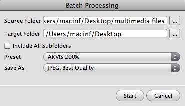 AKVIS Magnifier 6.0 : Batch Processing