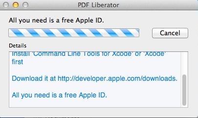 PDF Liberator 1.0 : Main window