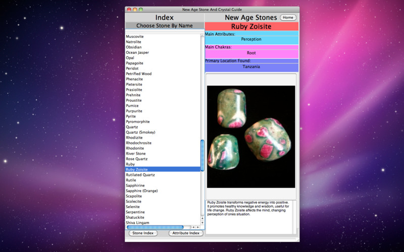 New Age Stone And Crystal Guide 1.0 : New Age Stone And Crystal Guide screenshot