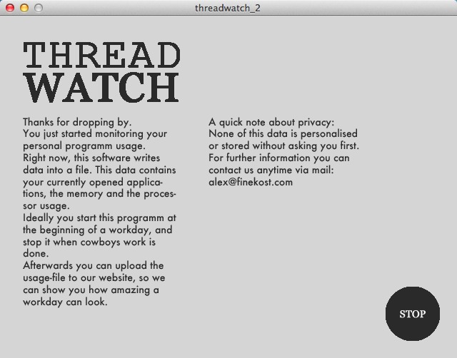 threadwatch 1.0 : Main window