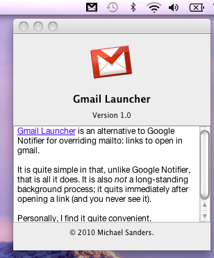 Gmail Launcher 1.0 : General View