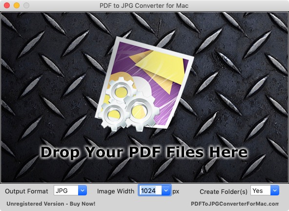 PDF to JPG Converter 2.2 : Main Screen