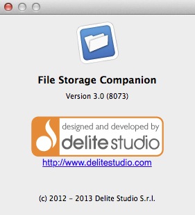 File Storage Companion 3.0 : About window
