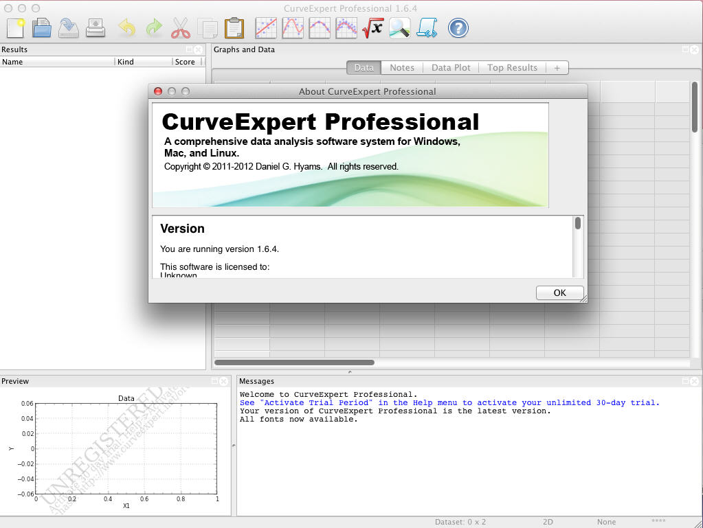 CurveExpertPro 1.6 : Main Window