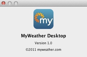 MyWeather Desktop 1.0 : About window