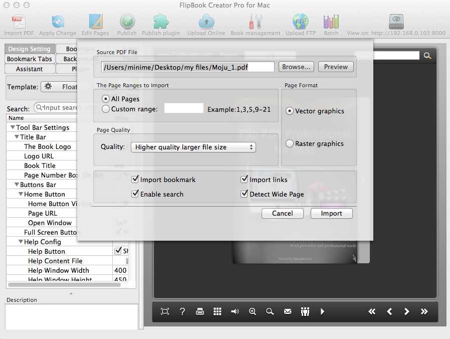 FlipBook Creator Pro 2.1 : Importing PDF File