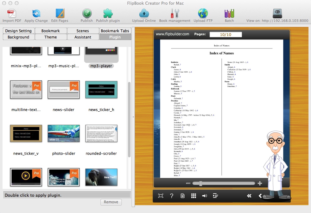 FlipBook Creator Pro 2.1 : Selecting Flipbook Plugin