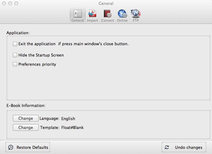 FlipBook Creator Pro 2.1 : Program Preferences