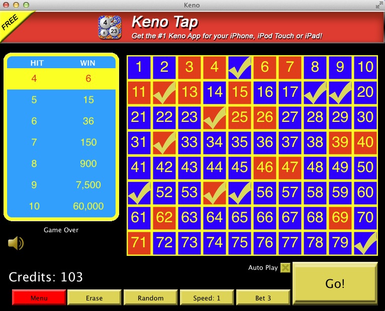 Keno 1.2 : Results