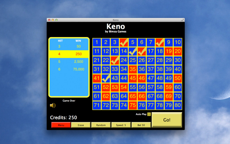 Keno 1.2 : Keno screenshot