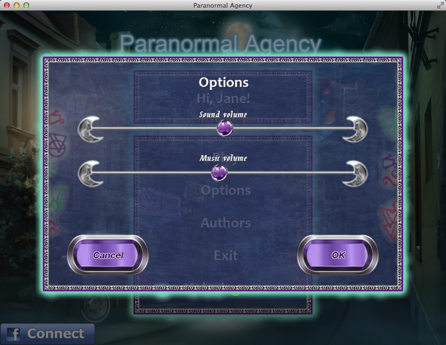 Paranormal Agency : Game Options