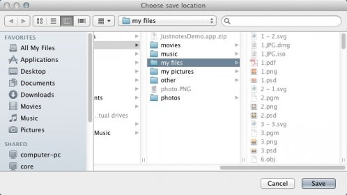 Selecting Output Destination Folder