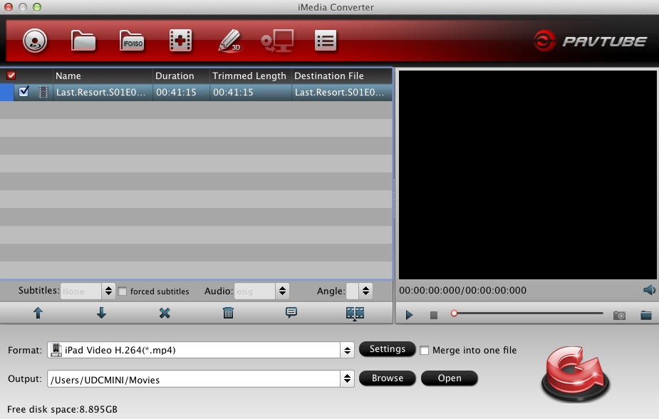 Pavtube iMedia Converter for Mac 2.2 : Main window