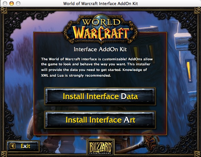World of Warcraft Interface AddOn Kit 3.1 : Main window