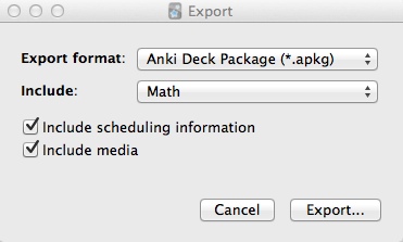 Anki 2.0 : Exporting Study Cards