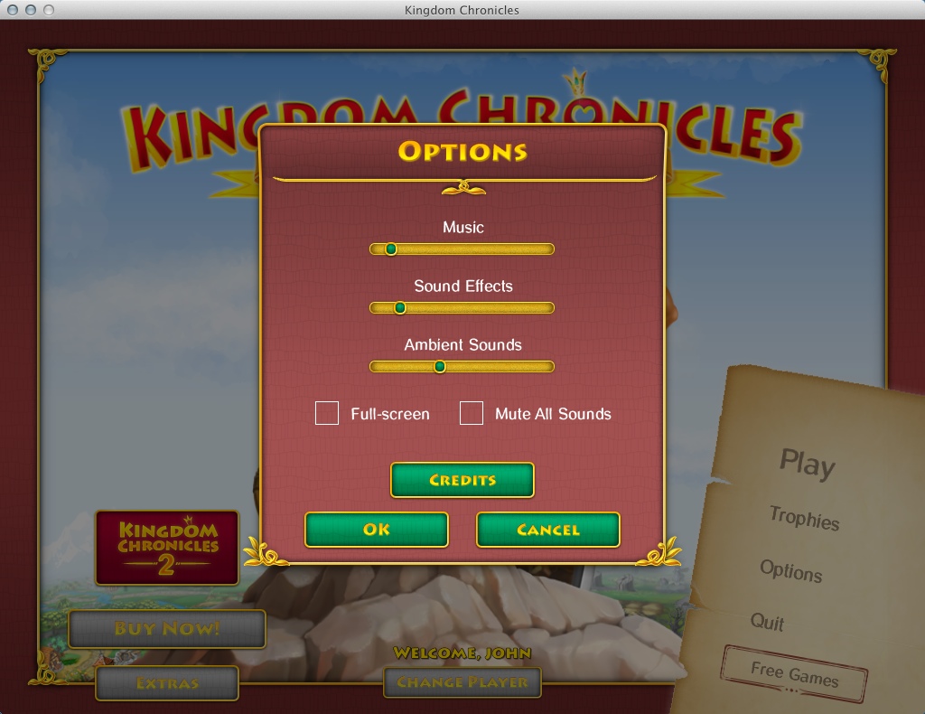 Kingdom Chronicles : Game Options