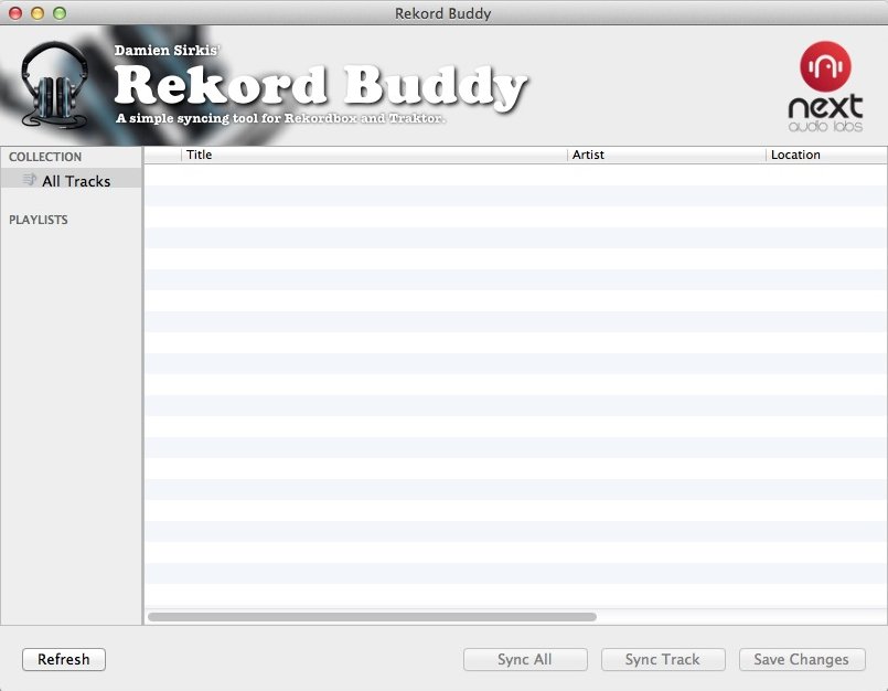 Rekord Buddy 1.0 : Main interface