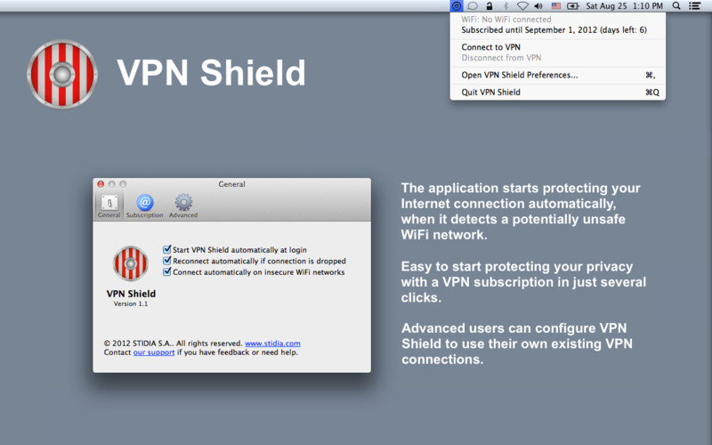 VPN Shield 1.3 : General View