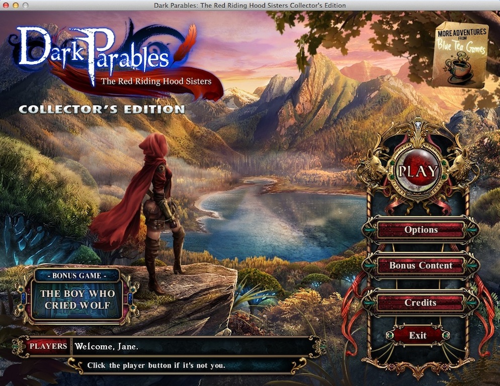 Dark Parables: The Red Riding Hood Sisters Collector's Edition : Main Menu