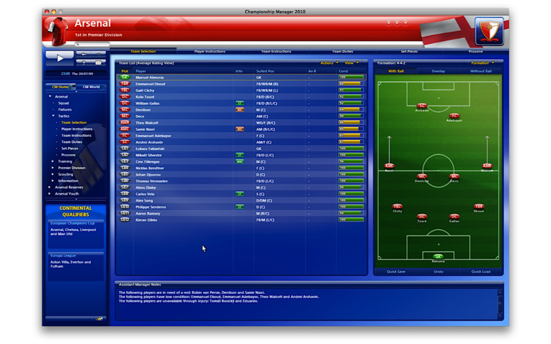 Championship Manager 2010 1.0 : Championship Manager 2010 screenshot