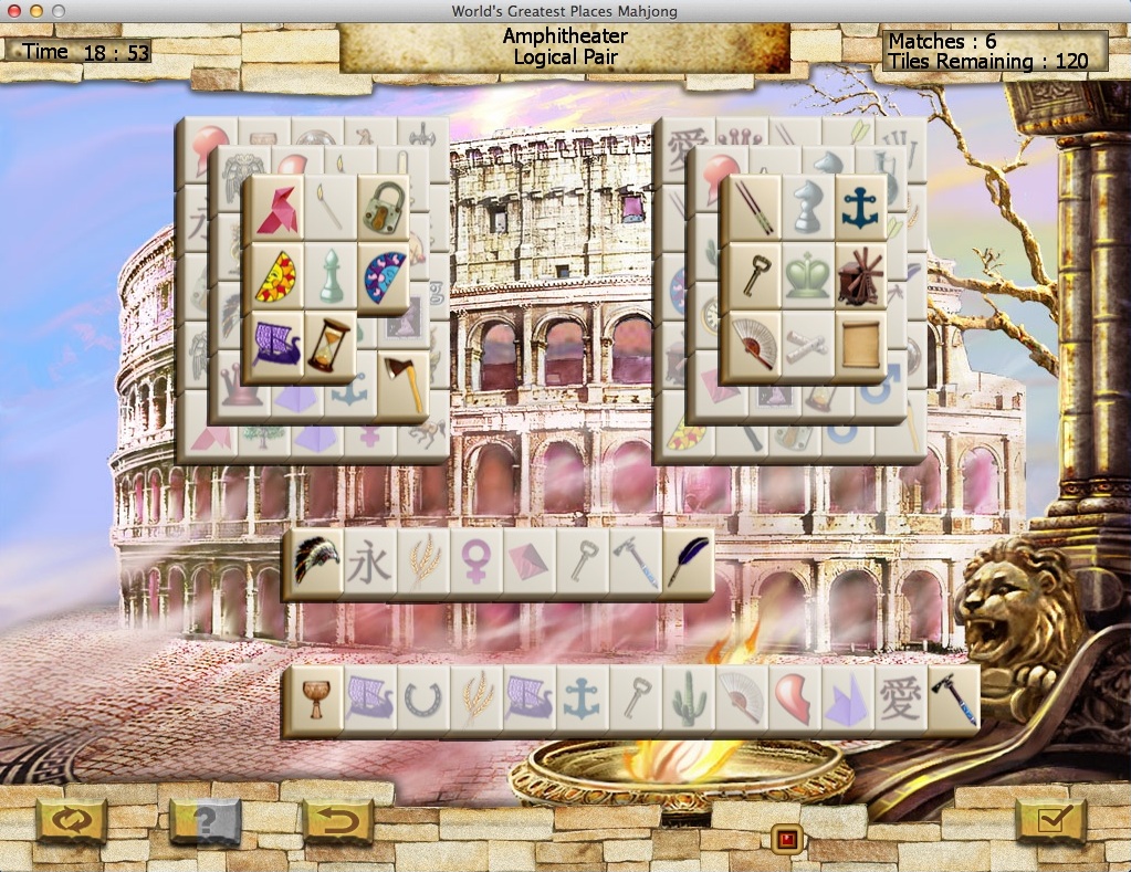 World's Greatest Places Mahjong : Gameplay Window