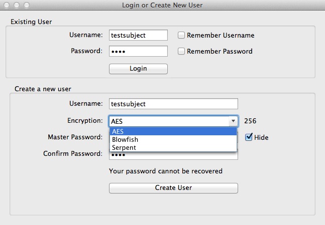 Easy Password Storage 3.2 : New user
