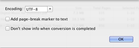 Docany PDF to Text Converter 1.1 : Preferences