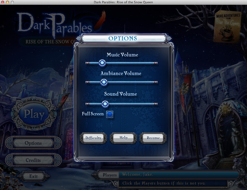 Dark Parables: Rise of the Snow Queen : Game Options