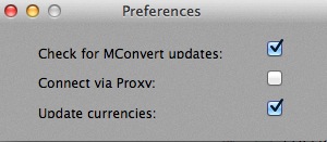 MConvert : Preferences