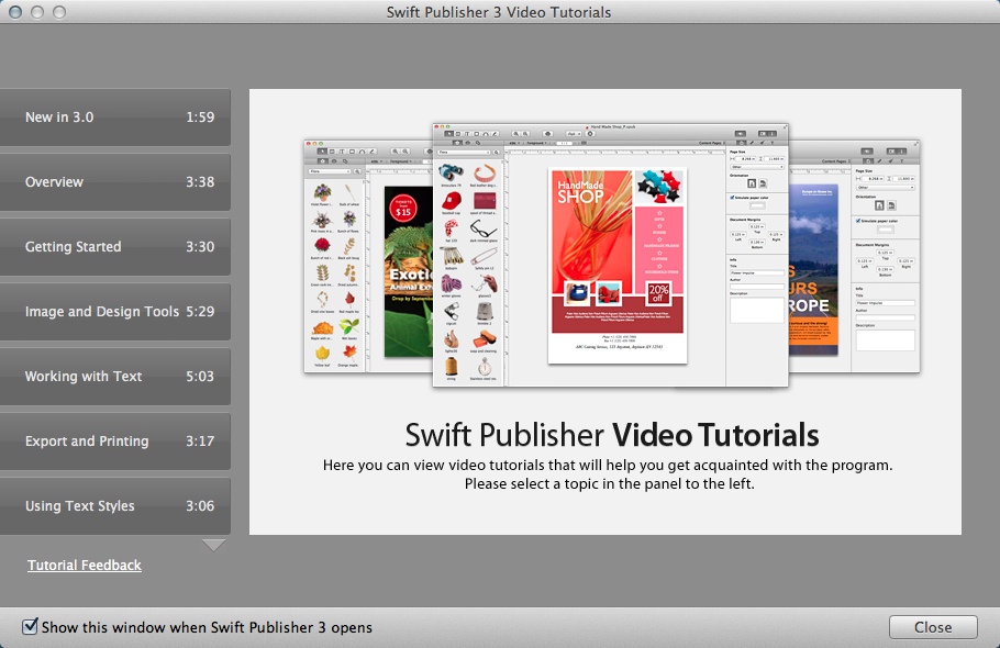 Swift Publisher 3.3 : Video Tutorials