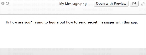 Secret Message 2.1 : Exported message