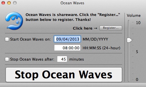 Ocean Waves 2.0 : Main window