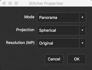 PhotoStitcher 2.0 : Configuring Stitcher Settings