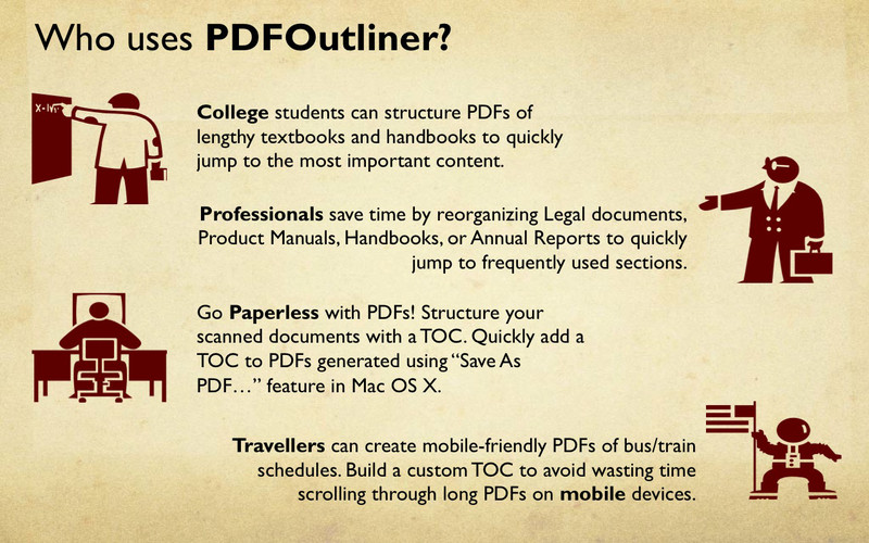 PDFOutliner 1.4 : PDFOutliner screenshot
