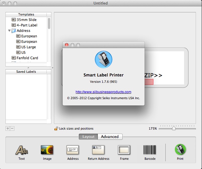 Smart Label Printer 1.7 : About