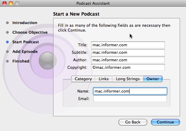 Podcast Assistant 1.3 : Main window