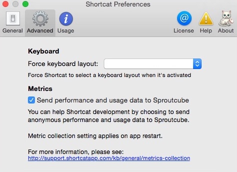 Shortcat 0.7 : Configuring Advanced Settings