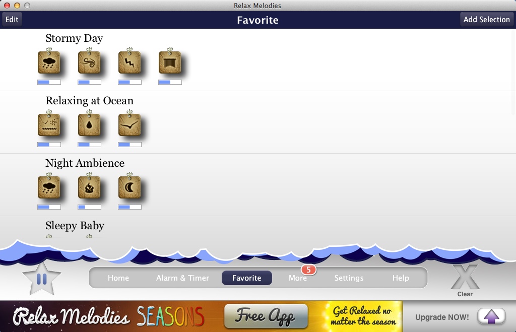 Relax Melodies : Checking Favorite Ambient Sounds