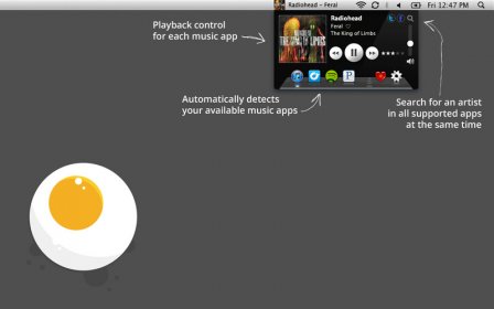 Music Control for iTunes, Spotify, Rdio and Personalized Internet Radio screenshot
