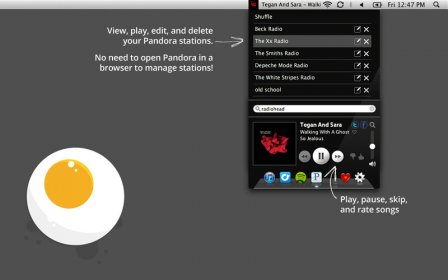 Music Control for iTunes, Spotify, Rdio and Personalized Internet Radio screenshot