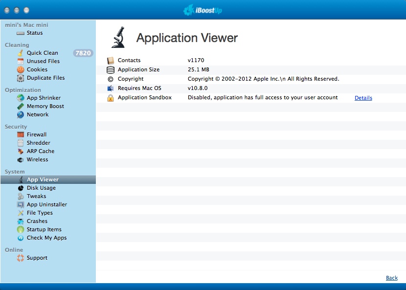 iBoostUp 3.8 : Application Viewer